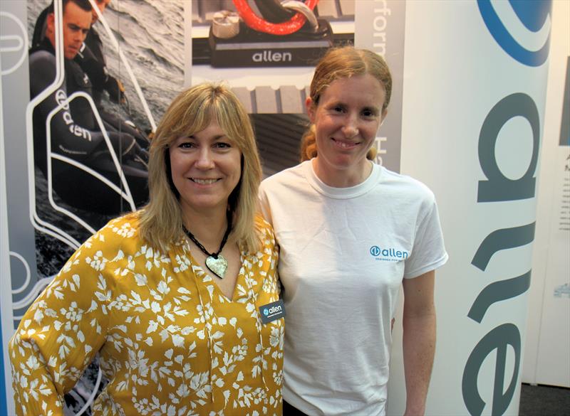 Team Allen's Megan Pascoe (right) with Allen Brothers MD Liz Adams photo copyright Mark Jardine / YachtsandYachting.com taken at RYA Dinghy Show and featuring the  class