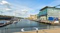 Looking down the River Lee, Cork, with the proposed Race Village area on the right © Google Earth