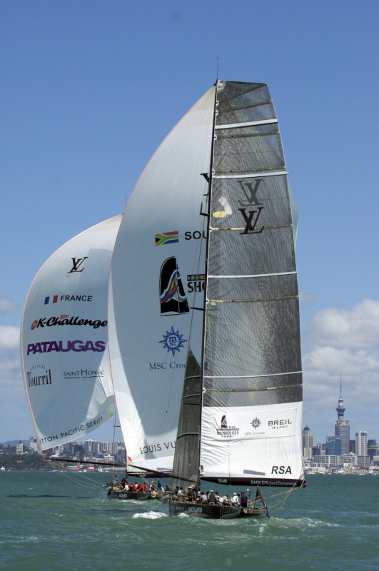 Pataugas K-Challenge beat Team Shosholoza on day 7 of the Louis Vuitton Pacific Series photo copyright Franck Socha taken at  and featuring the ACC class