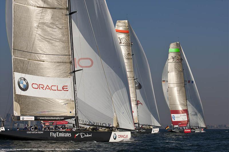 Louis Vuitton Trophy Dubai fleet Racing photo copyright Gilles Martin-Raget / BMW Oracle Racing taken at  and featuring the ACC class