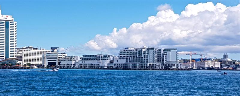End view of the Hilton Hotel is the major view blocker in Downtown Auckland photo copyright Richard Gladwell taken at New York Yacht Club and featuring the ACC class