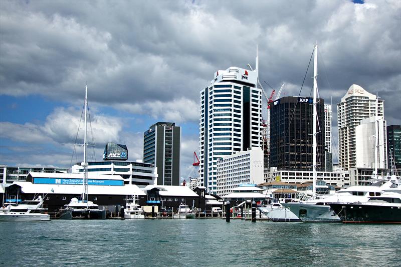 Hobson Wharf currently is the base for the National Maritime Museum and centre of the America's Cup Hub in Auckland photo copyright Richard Gladwell taken at New York Yacht Club and featuring the ACC class