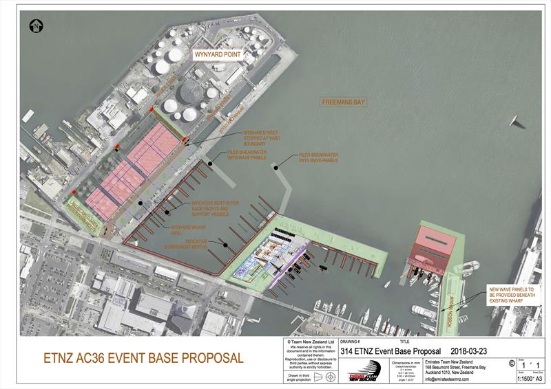 Auckland America's Cup Base Plan photo copyright Auckland Council taken at New York Yacht Club and featuring the ACC class