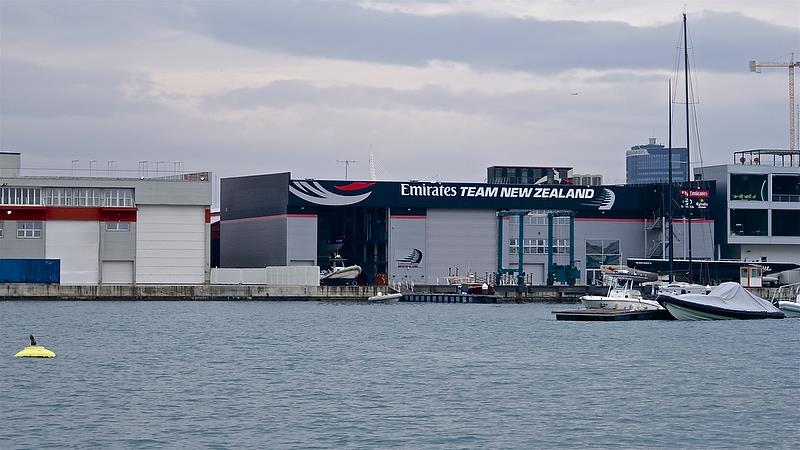 Emirates Team New Zealand base in Valencia at the time of the 2010 America's Cup was the only base that did not use a standard steel framework photo copyright Richard Gladwell taken at New York Yacht Club and featuring the ACC class