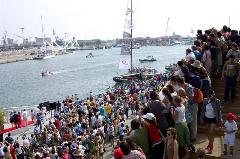 Part of the Challenger of Record's roles in conjunction with America's Cup Events is to enhance the America's Cup fan experience - entry to the Darcena, Valencia, 2007 photo copyright ACM taken at  and featuring the ACC class