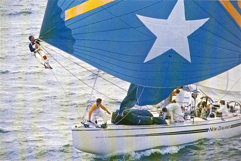 KZ-7 won 37 of 38 race in the 1986/87 Louis Vuitton Cup in Fremantle as part of the NZ Challenge - photo © Alan Sefton