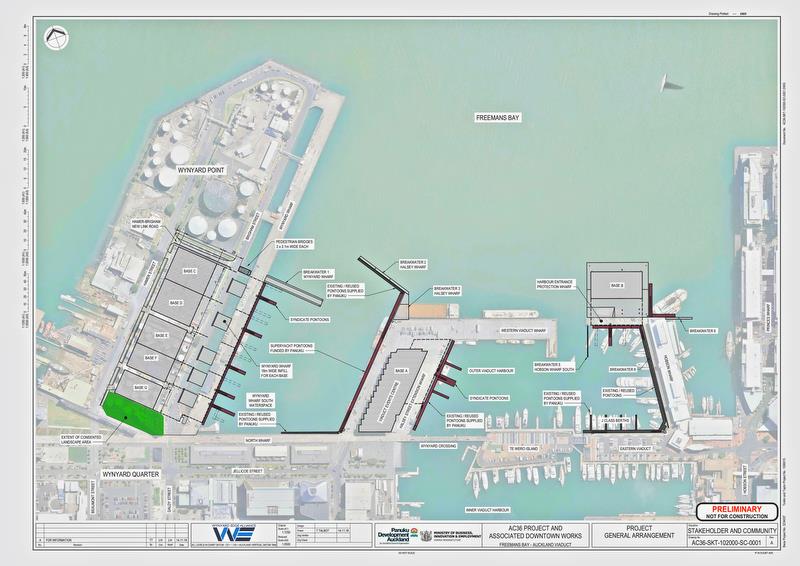 America's Cup 36 - Base layout - December 2018 photo copyright Panuku Developments taken at Royal New Zealand Yacht Squadron and featuring the ACC class