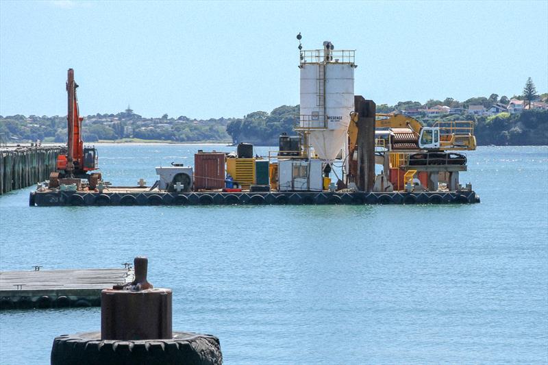 Am Cup Base - Concrete pile driving -America's Cup Bases, Auckland, March 8, 2019 photo copyright Richard Gladwell taken at  and featuring the ACC class