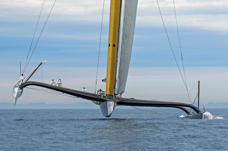Simeon Tienpont's first America's Cup win was in the 2010 `Deed of Gift` Match for the America's Cup in Valencia Spain in giant 120ft multihulls photo copyright Richard Gladwell taken at Real Club Nautico Valencia and featuring the ACC class