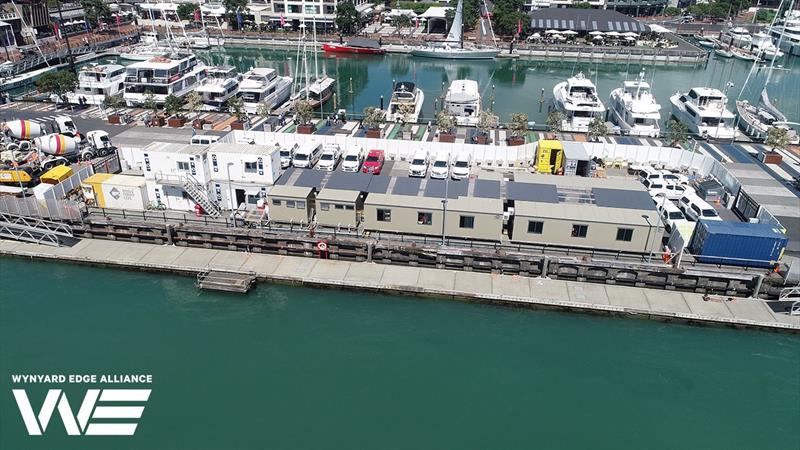 Project offices for the Hobson Wharf extensions on Te Whero island - America's Cup base development - Wynyard Edge Alliance - Update March 28, 2019  photo copyright Wynyard Edge Alliance taken at Royal New Zealand Yacht Squadron and featuring the ACC class