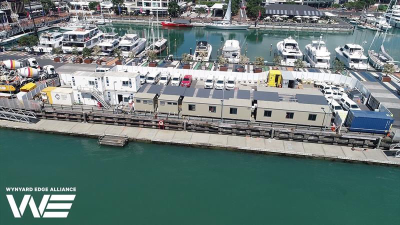 Project offices for the Hobson Wharf extensions on Te Whero island - America's Cup base development - Wynyard Edge Alliance - Update March 28, 2019  - photo © Wynyard Edge Alliance