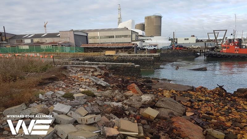 New Sealink location being developed on the western side of Wynyard Point. The area is being `declaimed` with the old material being replaced with clean material - America's Cup base development - Wynyard Edge Alliance - Update March 28, 2019  photo copyright Wynyard Edge Alliance taken at Royal New Zealand Yacht Squadron and featuring the ACC class