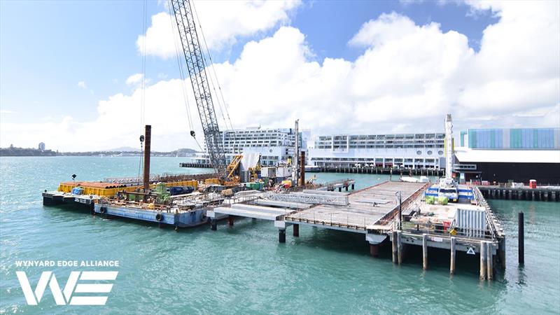 Hobson Wharf Extension - Wynyard Point - America's Cup base development - Wynyard Edge Alliance - Update March 28, 2019  photo copyright Wynyard Edge Alliance taken at Royal New Zealand Yacht Squadron and featuring the ACC class