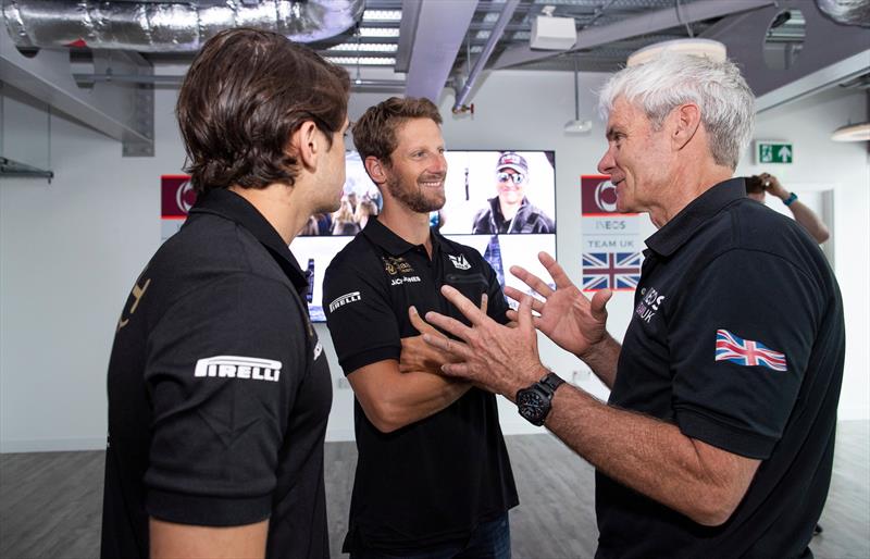 Grant Simmer CEO (right) with Haas F1 drivers at the team base- INEOS Team UK - photo © Lloyd Images