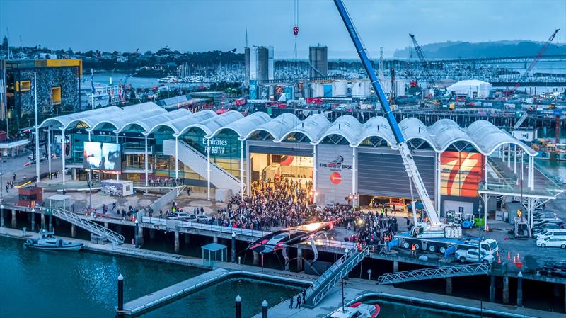 Emirates Team New Zealand launch their first AC75, Auckland - September 6, 2019 photo copyright Emirates Team New Zealand taken at Royal New Zealand Yacht Squadron and featuring the ACC class