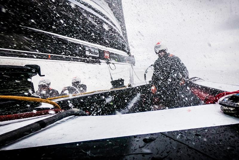 The high apparent wind speed of the AC75 and protypes are tough on the crew - American Magic photo copyright Amory Ross taken at New York Yacht Club and featuring the ACC class