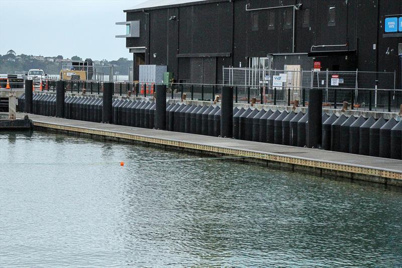 Eight wave breaks have been installed in and around the America's Cup bases - Luna Rossa base - photo © Richard Gladwell / Sail-World.com