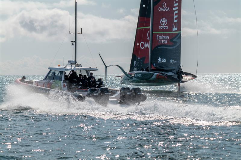 Emirates Team New Zealand's AC75 'Te Aihe' on the Waitemata Harbour in Auckland, New Zealand 36th America's Cup - photo © Emirates Team New Zealand