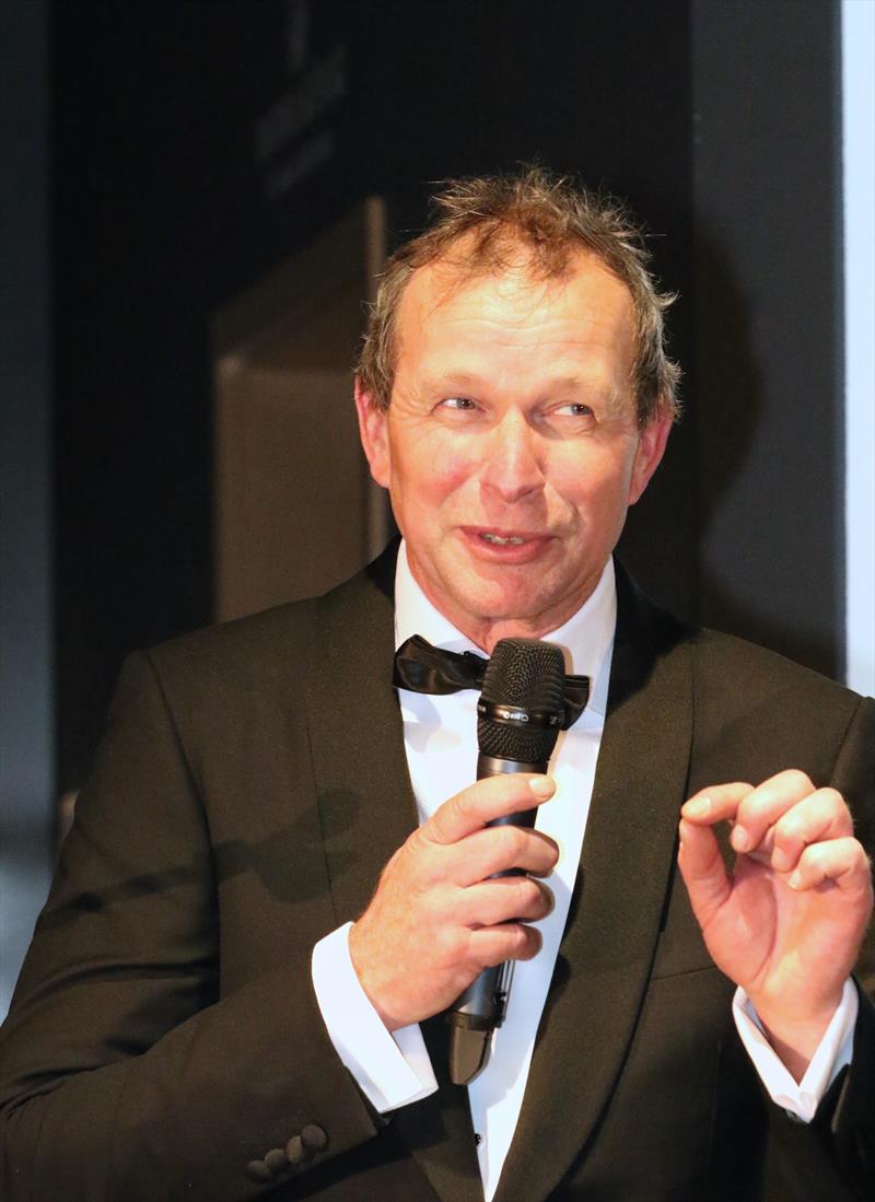 John Lammerts van Bueren, member of the Selection Committee, spoke eloquently about inductee Dyer Jones - America's Cup Hall of Fame Induction - November , 2019 - Yachting  Heritage Centre, Flensburg, Germany photo copyright Katrin Storsberg taken at Flensburger Segel-Club and featuring the ACC class