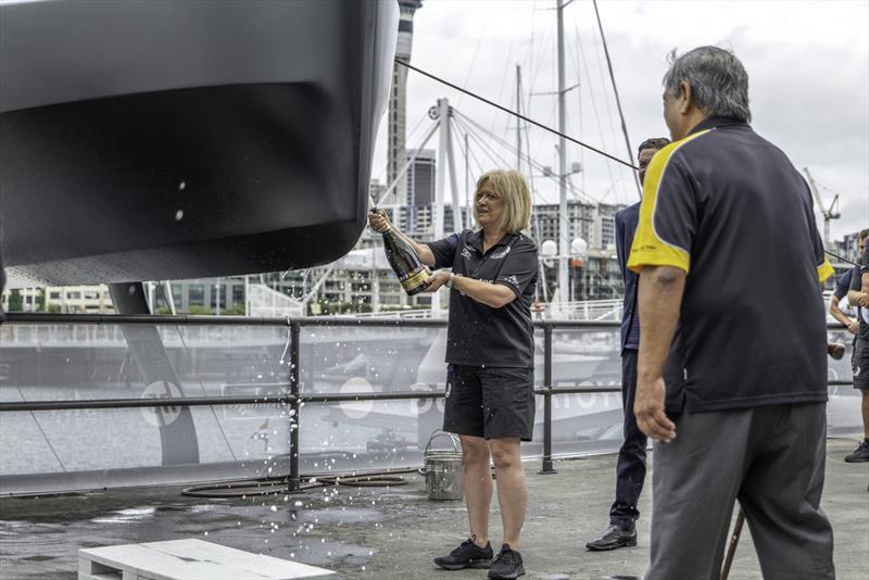 Emirates Team New Zealand launch their test boat Te Kahu in Auckland - January 22, 2020 photo copyright Emirates Team New Zealand taken at Royal New Zealand Yacht Squadron and featuring the ACC class