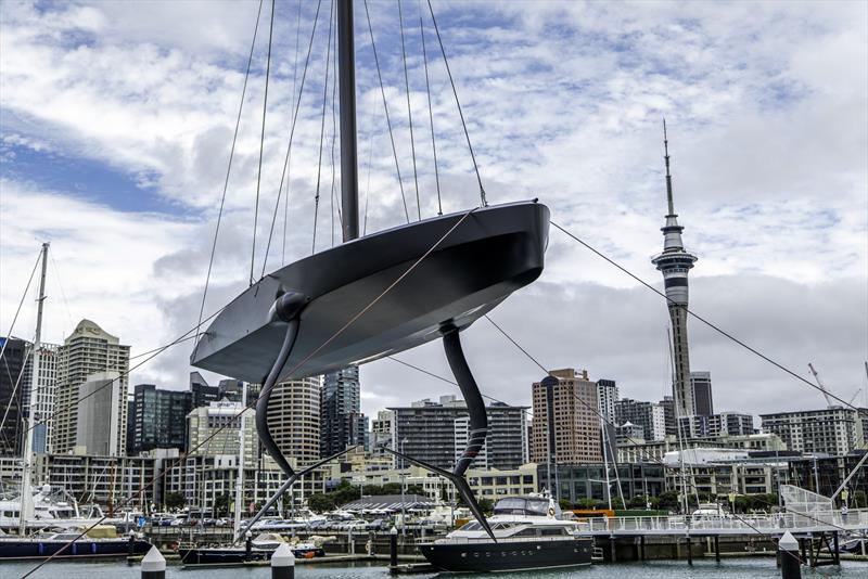 Emirates Team NZ's Te Kahu is launched in Auckland - January 2020 photo copyright Hamish Hooper / ETNZ taken at Royal New Zealand Yacht Squadron and featuring the ACC class