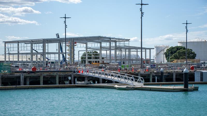 INEOS Team UK base showing boat shed and base building - America's Cup Bases - March 17, 2020 - Wynyard Point photo copyright Richard Gladwell / Sail-World.com taken at Royal New Zealand Yacht Squadron and featuring the ACC class