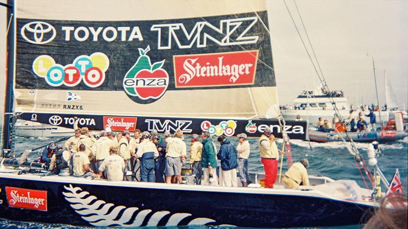 Victory celebration - 1995 America's Cup, San Diego, May 13, 1995 - photo © Sally Simins