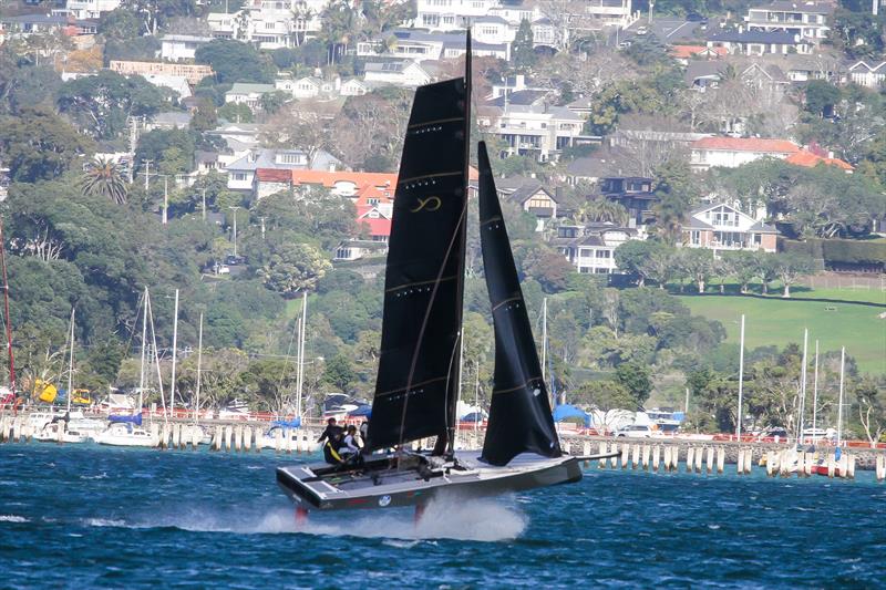 AC9F - Youth America's Cup - in a near capsize - Auckland - America's Cup 36 - July 24, 2020 photo copyright Richard Gladwell / Sail-World.com taken at Royal New Zealand Yacht Squadron and featuring the ACC class