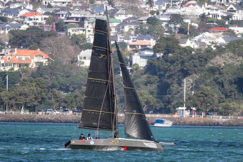 AC9F - Youth America's Cup - settles down after a near capsize - Auckland - America's Cup 36 - July 24, 2020 photo copyright Richard Gladwell / Sail-World.com taken at Royal New Zealand Yacht Squadron and featuring the ACC class