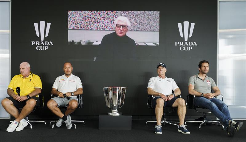 Mr Bertelli addresses the Media Conference - Prada Cup - Auckland - January 14, 2021 - 36th America's Cup presented by Prada photo copyright Carlo Borlenghi / Luna Rossa taken at Circolo della Vela Sicilia and featuring the ACC class