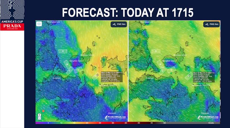 Wind at 1715hrs - Day 1 - 36th America's Cup March 10, 2021 - Auckland, NZ - photo © AC Media