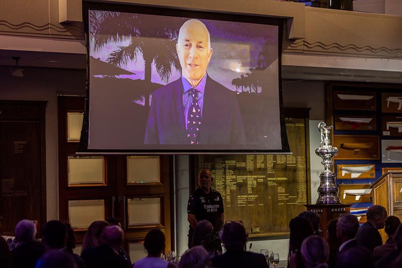 Ed Baird - 2021 America's Cup Hall of Fame Induction Ceremony, March 19, 2021 - Royal New Zealand Yacht Squadron photo copyright Gilles Martin-Raget taken at Royal New Zealand Yacht Squadron and featuring the ACC class