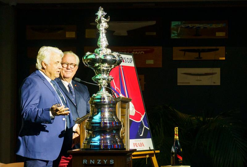 Brad Butterworth & Bruno Trouble - 2021 America's Cup Hall of Fame Induction Ceremony, March 19, 2021 - Royal New Zealand Yacht Squadron photo copyright Luca Butto Studio Borlenghi taken at Royal New Zealand Yacht Squadron and featuring the ACC class