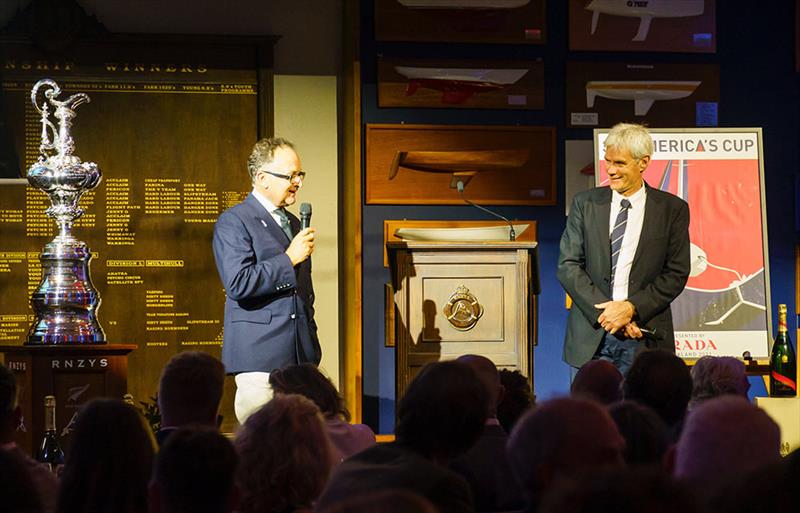 Bertie Bicket and Grant Simmer - 2021 America's Cup Hall of Fame Induction Ceremony, March 19, 2021 - Royal New Zealand Yacht Squadron - photo © Luca Butto Studio Borlenghi