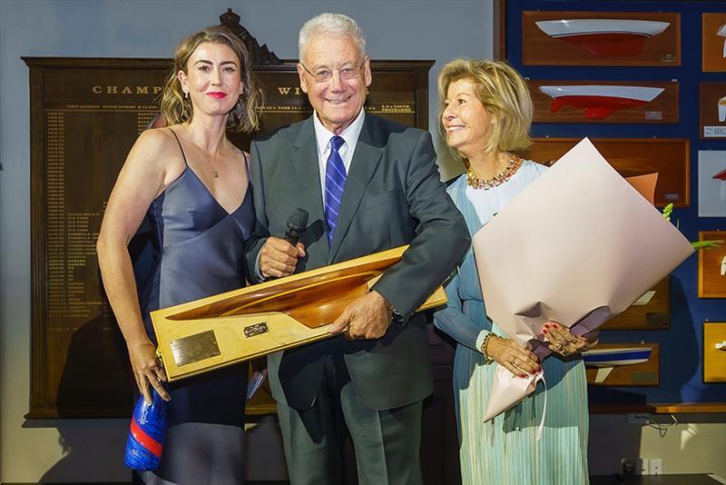 Kate Montgomery, Peter Montgomery and Claudia Montgomery - 2021 America's Cup Hall of Fame Induction Ceremony, March 19, 2021 - Royal New Zealand Yacht Squadron photo copyright Luca Butto Studio Borlenghi taken at Royal New Zealand Yacht Squadron and featuring the ACC class