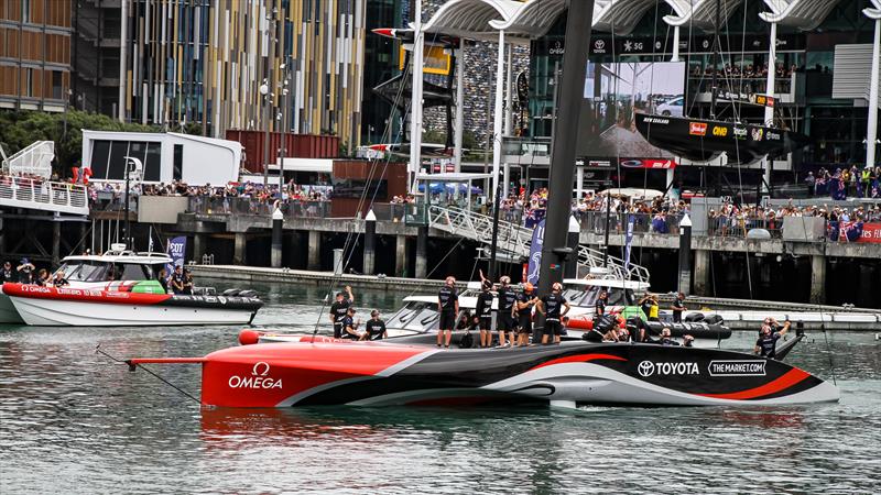 Emirates Team NZ prepare to leave their base - America's Cup - Day 6 - March 16, 2021 photo copyright Richard Gladwell / Sail-World.com / nz taken at Royal New Zealand Yacht Squadron and featuring the ACC class