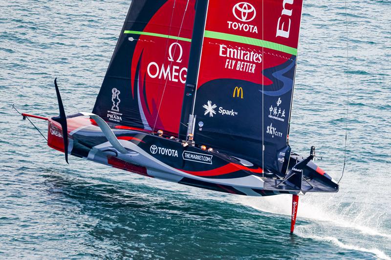 Emirates Team New Zealand sailing in the AC36 Cup Match - Race Day 5 photo copyright Carlo Borlenghi taken at Royal New Zealand Yacht Squadron and featuring the ACC class