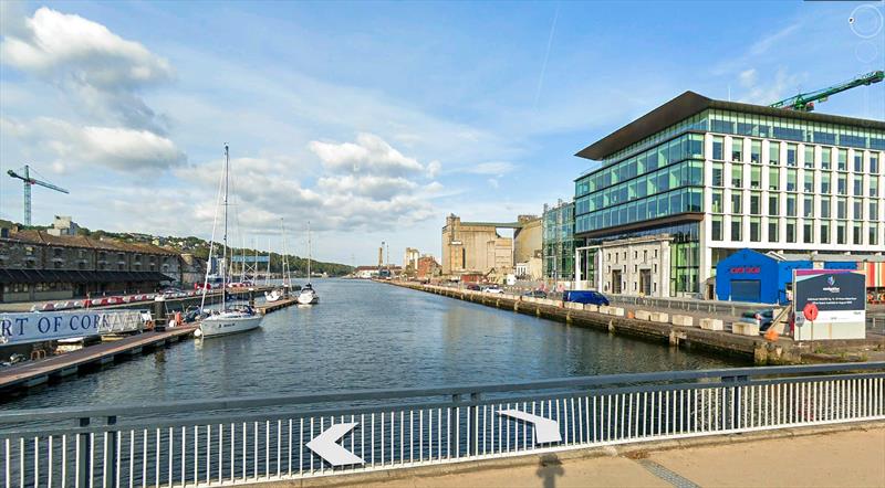 Looking down the River Lee, Cork, with the proposed Race Village area on the right photo copyright Google Earth taken at Royal Cork Yacht Club and featuring the ACC class