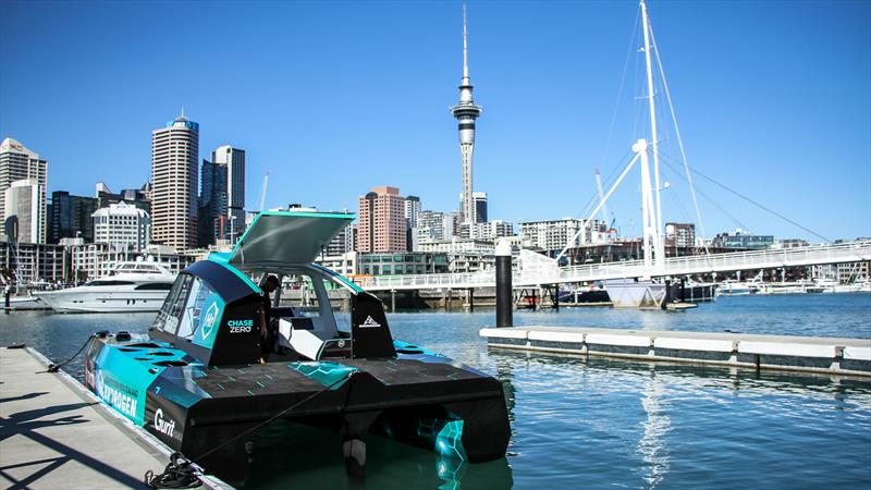 Port quarter view - Chase Zero - Emirates Team New Zealand - May photo copyright Richard Gladwell / Sail-World.com taken at Royal New Zealand Yacht Squadron and featuring the ACC class