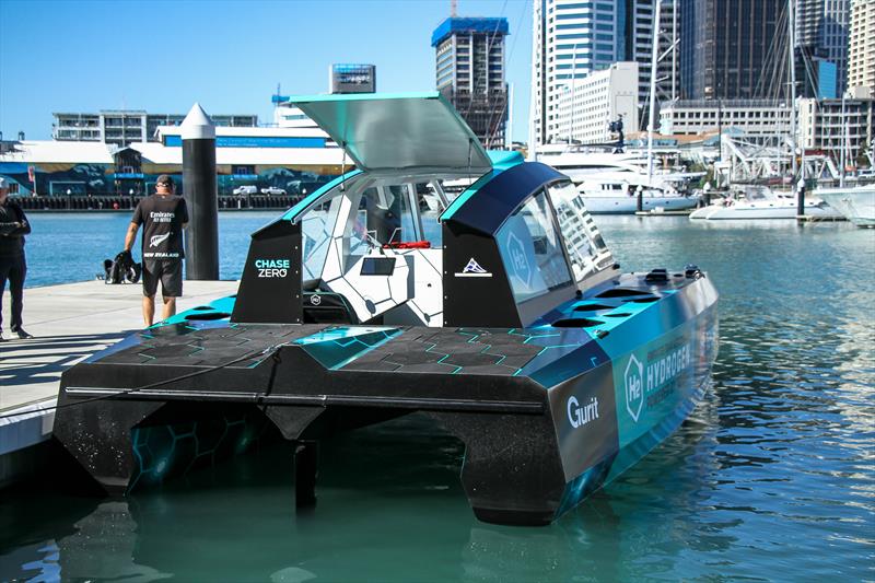 Starboard quarter view - Chase Zero - Emirates Team New Zealand - May - photo © Richard Gladwell / Sail-World.com