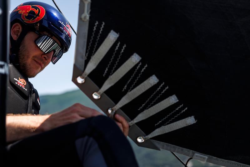 Nils Theunick of Switzerland and Alinghi Red Bull Racing seen prior the GC32 race in Riva Del Garda, Italy on May 26,2022 - photo © Samo Vidic