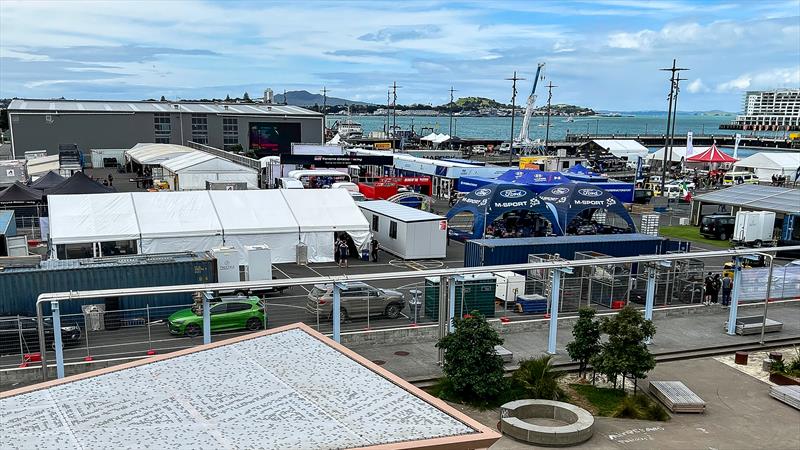 Emirates Team NZ base and Wynyard Point area being used for WRC rally of New Zealand instead of America's Cup bases - September 2022 - photo © Richard Gladwell / Sail-World.com/nz