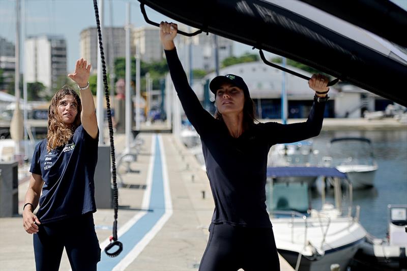 Mubadala Brazil SailGP Team and Nas Mares host the Driving Change - Foiling Clinic Rio ahead of the ENEL Rio Sail Grand Prix - April 08, 2026 photo copyright Alexandre Loureiro/SailGP taken at Iate Clube do Rio de Janeiro and featuring the  class