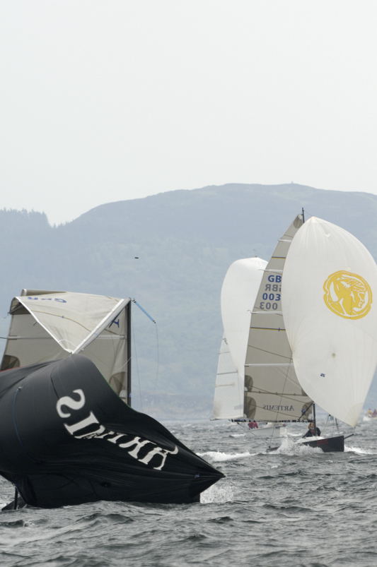 A brisk South Easterly on day one of the Bell Lawrie Scottish Series photo copyright Steve Arkley / www.sailshots.co.uk taken at  and featuring the Artemis 20 class