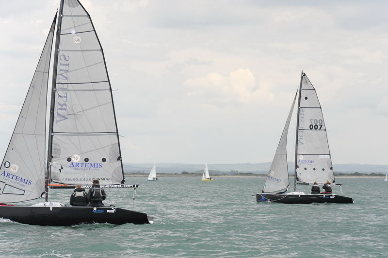 Glyn Charles Pursuit Race at Hayling photo copyright Steve Arkley / www.sailshots.co.uk taken at Hayling Island Sailing Club and featuring the Artemis 20 class