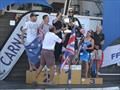 Podium in the B14 Worlds at Carnac © Alex Hayes