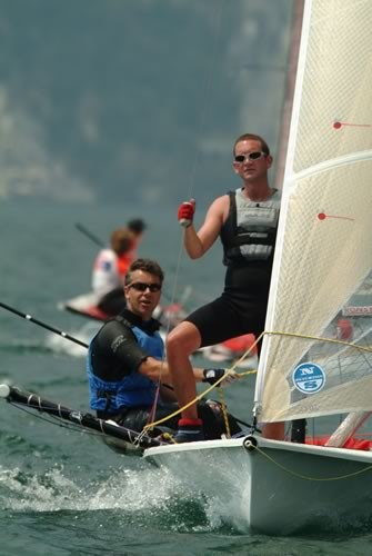 Action from the B14 worlds at Circolo Vela Torbole, Lake Garda  photo copyright Nick Kirk / www.n-d-k.com taken at  and featuring the B14 class