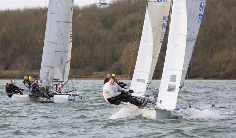 B14s at the Grafham Grand Prix 2015 photo copyright Tim Olin / www.olinphoto.co.uk taken at Grafham Water Sailing Club and featuring the B14 class