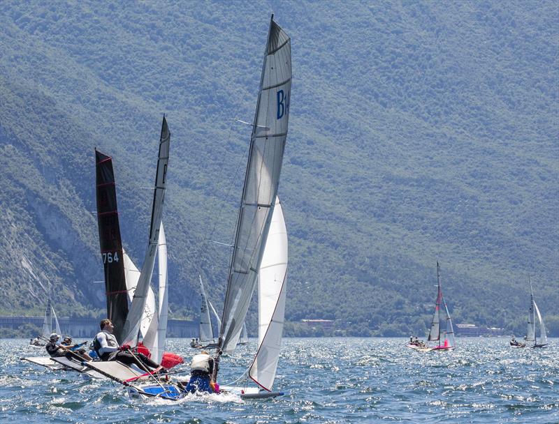 B14 Worlds at Lake Garda day 4 photo copyright Tim Olin / www.olinphoto.co.uk taken at Circolo Vela Torbole and featuring the B14 class