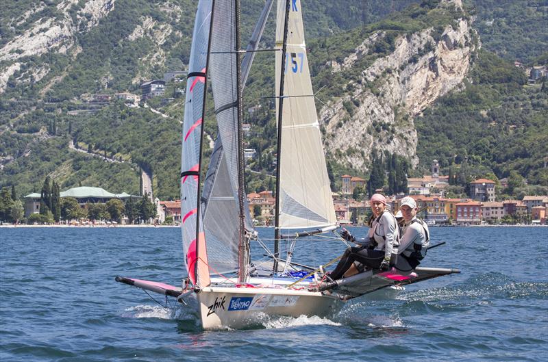 B14 Worlds at Lake Garda day 4 photo copyright Tim Olin / www.olinphoto.co.uk taken at Circolo Vela Torbole and featuring the B14 class